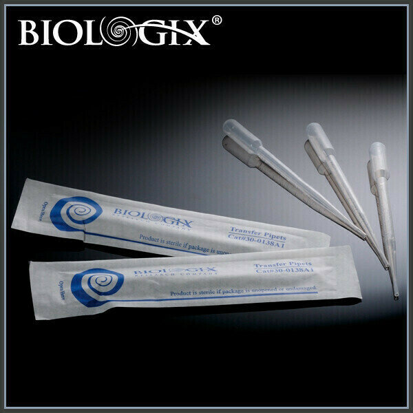 Biologix 1ml 3ml Transfer Pipets, Individually Wrapped, 500 PIPETTES/PACK