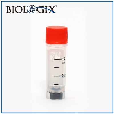 CryoKING Cryogenic Vials-1.0ml Clear Tube sterile self-Standing Bottom no Side Barcode with  bottom Barcode