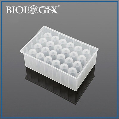 Biologix 24 Square Deep Well Plate 10ml,V Bottom, kingfisher Flex, without cap,PP,Streile, Clear, 10/PACK