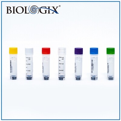 Cryogenic Vials Side & Bottom Barcoded 1.5 5.0 ml, External Thread, 25/Bag, 1000/Case