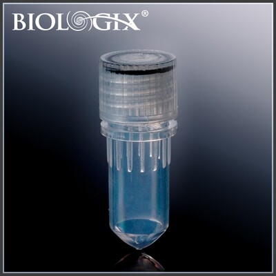 Biologix 0.5 ML Cryogenic Vials, Clear, Conical. 50/Bag, 2000/Case