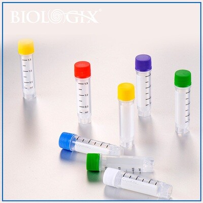 CryoKING Cyogenic Vials-1.5ml Clear Tube sterile self-Standing Bottom no bottoom Barcode no Side Barcode