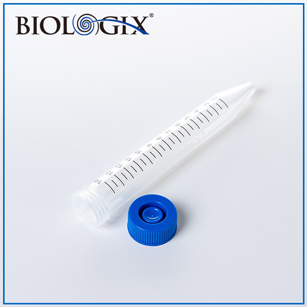 BIOLOGIX 15ml/ 50m Conical Bottom Centrifuge Tubes With Seal Plug ,Tubes Have Writing  Patch and Marked Graduations.
