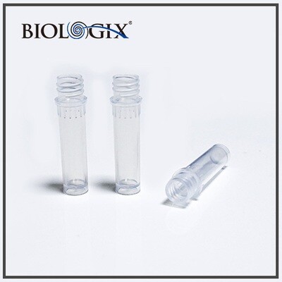 Biologix 0.5 1.5 2.0ml Clear Self-standing sample vials, Microtubes, 500/pack, 5000/case