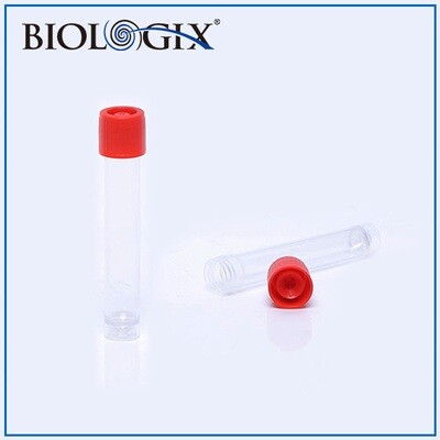 Biologix-Sample Collection Tubes with Caps (6mL), 1000 Tubes/ Bag, 1,000 Caps/ Bag. 1,000 Sets/ Case