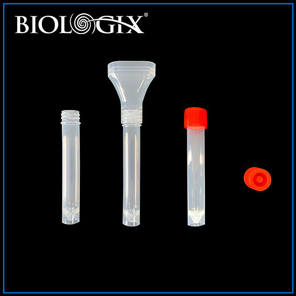 Biologix-Saliva Sample Collector with Funnel, 12mL Tube, and Tube Cap, Case of 250