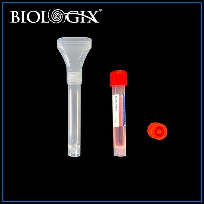 Biologix-Saliva Sample Collector with Funnel, 12mL Tube, Tube Cap, and 12mL Tube Containing 3mL Classic medium with Cap, Case of 250