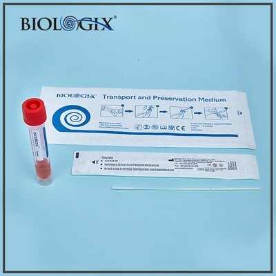 Disposable Virus Collection Tube & Transportation, Preservation Medium with Oropharyngeal Swab (Classic), Case of 500