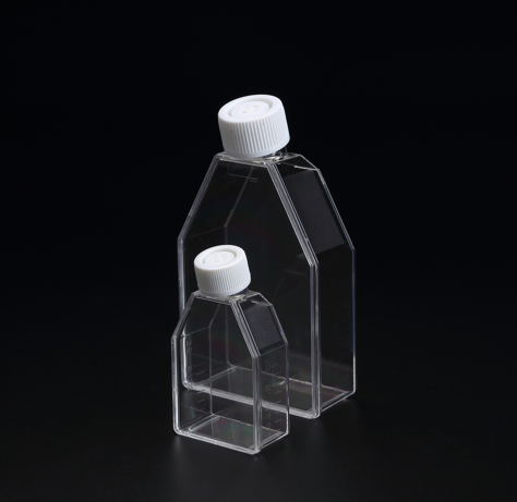 3D Cell Floater Flask with Filter Cap, PS, 25/75 CM², 5 Pcs/Sleeves, 10 Pcs/Case