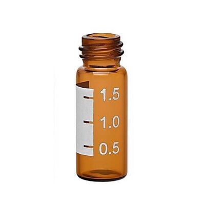 2mL HPLC Amber Glass Screw Thread Vials, With Scale, 100/PK