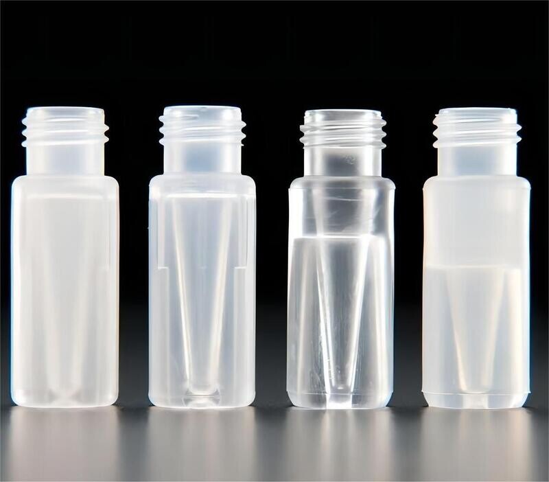 2ml HPLC Clear Plastic Vial with 300μL Insert Volume (Fixed Insert), 100/PK