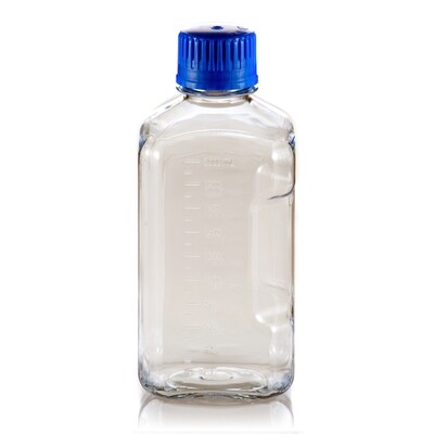 2000 ml PETG Media Bottle, Standard Seal Cap, Sterile, 6/Tray, 24/Case
