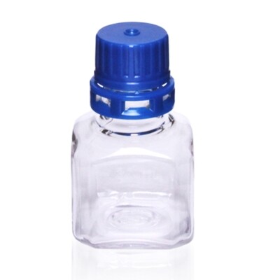 30ml PETG media bottle, sterile, Tamper-Evident/ Standard-Seal Cap, PE, 24/Tray, 288/Case