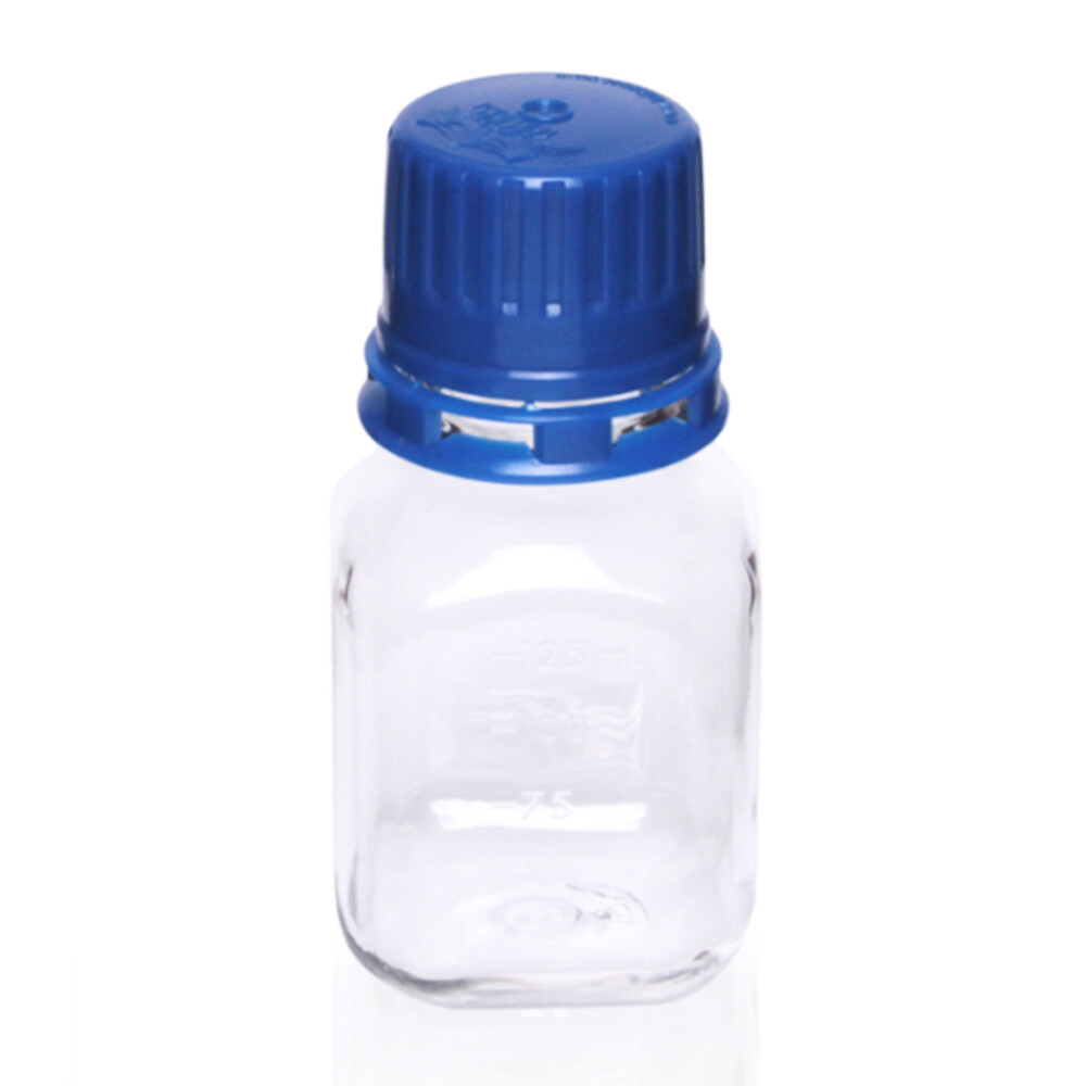 125ml PETG media bottle, sterile, Tamper-Evident/Standard Cap PE, 24/Tray, 144/Case