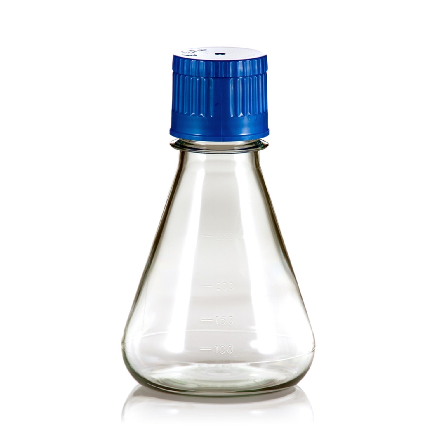 Autoclavable PC Erlenmeyer Culture Flask, 250ml, Flat Base, Sterile, 12/Pack, 72/Case