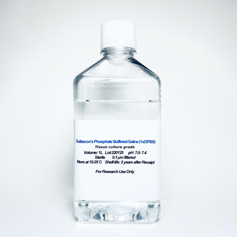 1x Dulbecco’s Phosphate Buffered Saline (DPBS) Without Calcium, and ...
