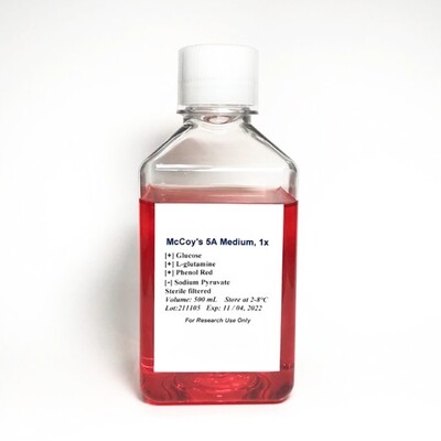 McCoy’s 5A Medium With L-Glutamine, Phenol Red, 500 ML