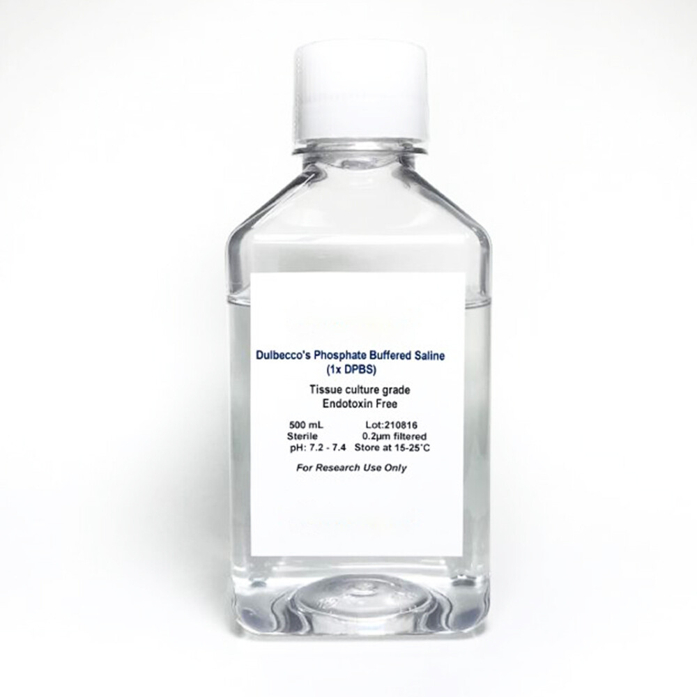 Phosphate Buffered Saline, PBS, 1x, 500 ML, Sterile