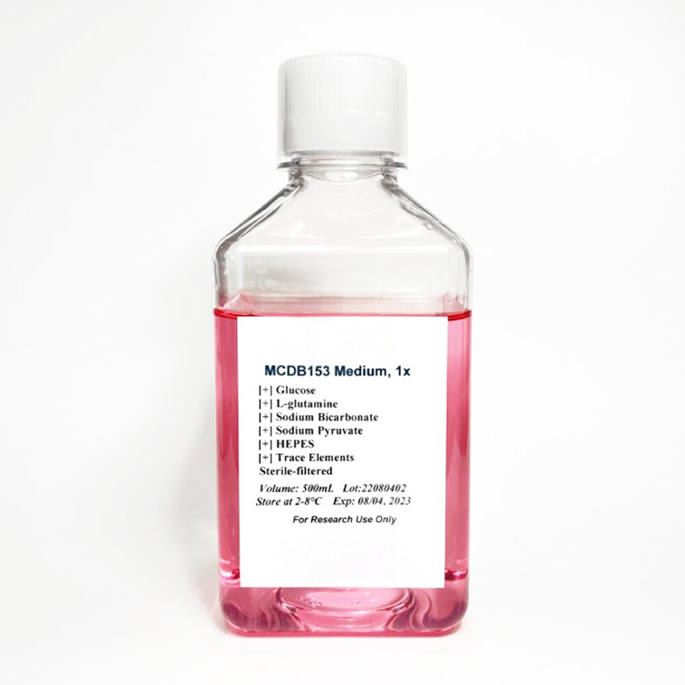 MCDB 153 medium with Trace Elements, L-Glutamine, and Sodium Pyruvate, 500 ml