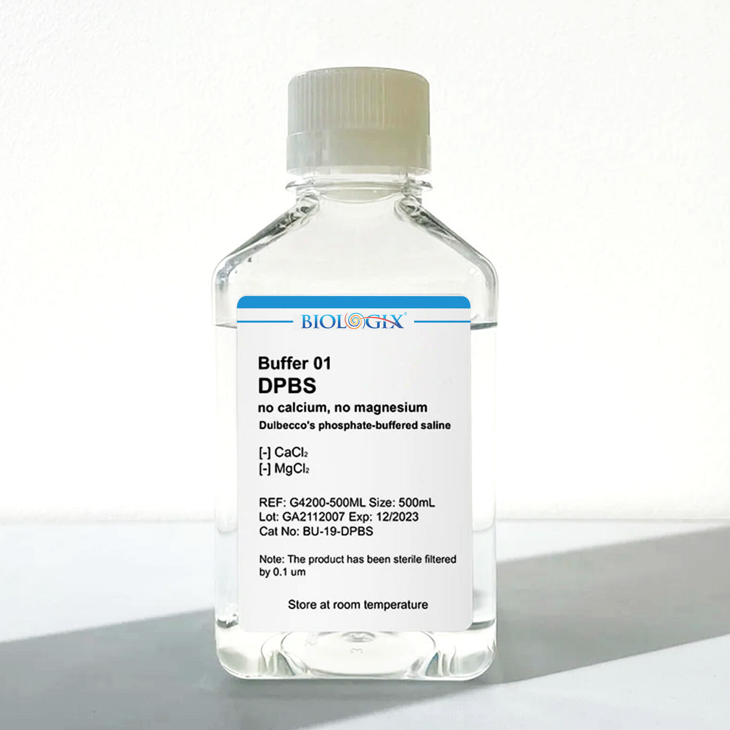 DPBS Dulbecco’s Phosphate Buffered Saline Liquid, no calcium, no magnesium, 500 ML