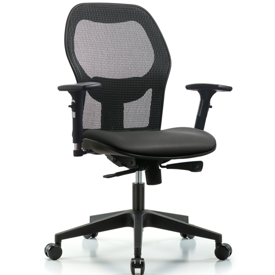 Executive Windova Mesh Back Chair with 3D Adjustable Arms, Carbon Supernova™ Seat, & Casters