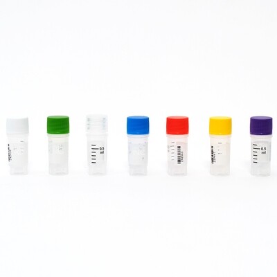 Cryogenic Vials with Side Bardcode-0.5/1.0/1.5 ml, External Thread, 25/Bag, 500/Pack, 1000/Case