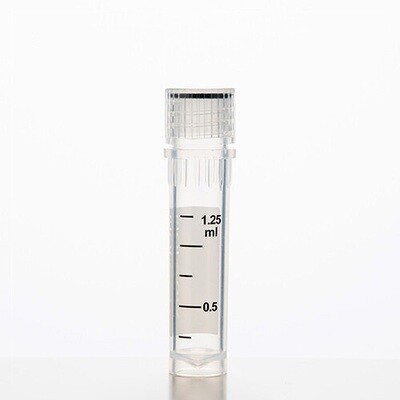 Cryogenic Vials-2.0 mL (47.5mm, Self-Standing), with writing area, 50/Bag, 500/Pack, 2000/Case