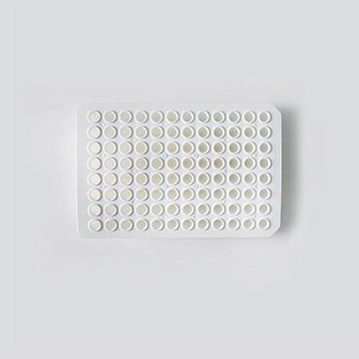 Biologix 96 well  PCR Plates. 0.1ml  Clear/White color, 100/Case