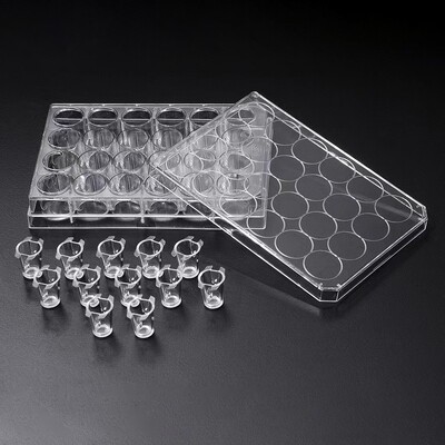 Biologix Insert™ Hanging, 12 Cell Culture Inserts+ 24 well plate, PC Membrance, 3/8μm, Transparent, Sterile, 12 Inserts/Pack, 48 Inserts/Case