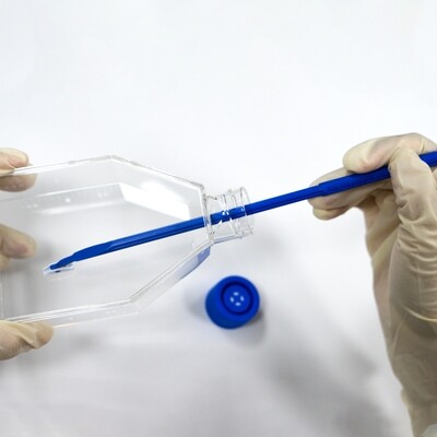 Biologix Cell Culture Combo-Cell Culture Flasks (75c㎡, 250mL, 5/Pack, 200 Pcs) & Cell Scrapers (200 Pcs)