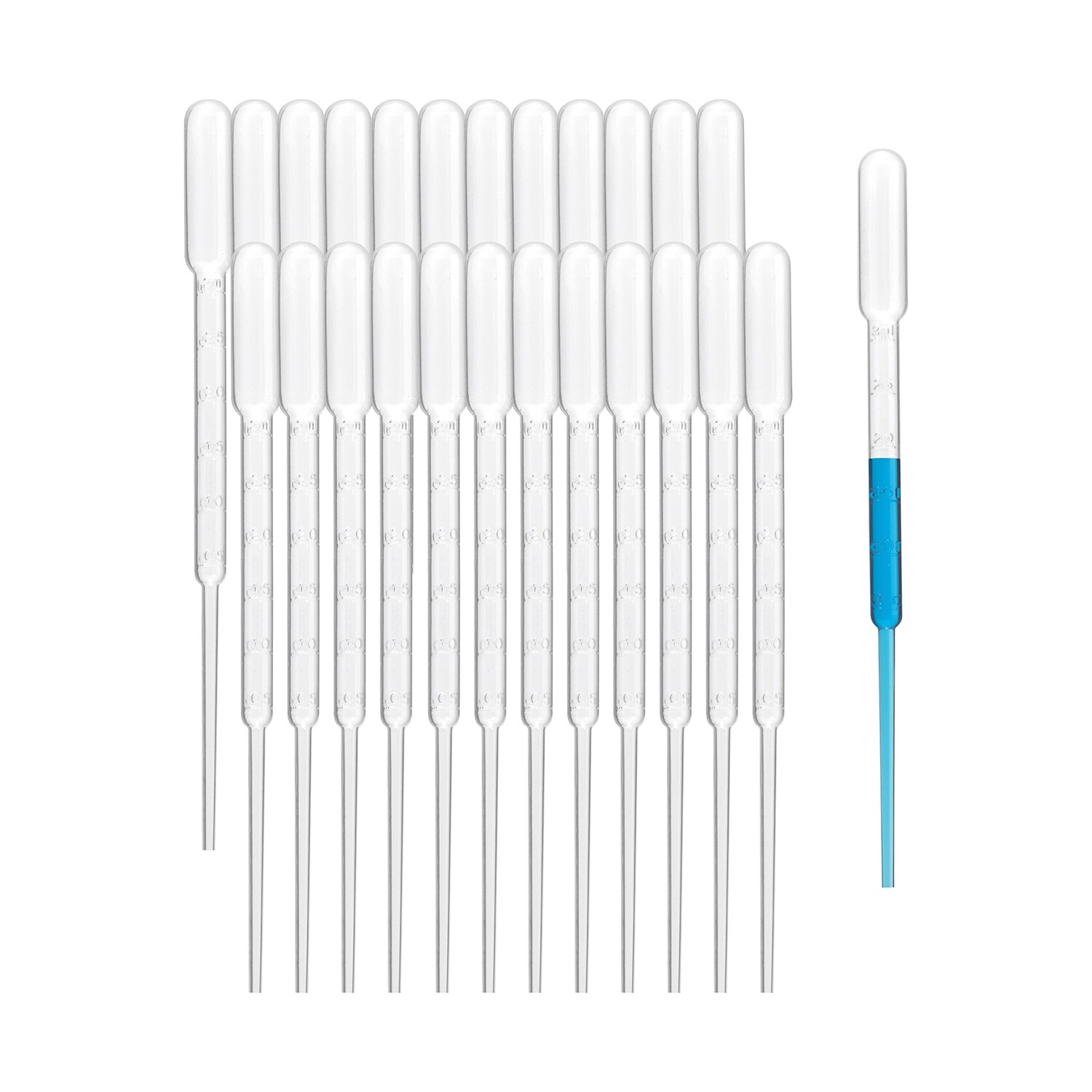 Biologix 3ml Transfer Pipettes, 183mm Individually Wrapped, 500/Pack, 2000/Case