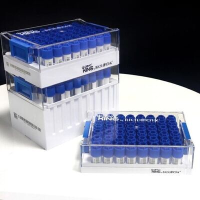 Biologix SBS Format Cryogenic Vials-1mL, 2mL, 5mL, 48-Well, Racked, External Thread, 10 Sets/Pack, 2 Packs/Case