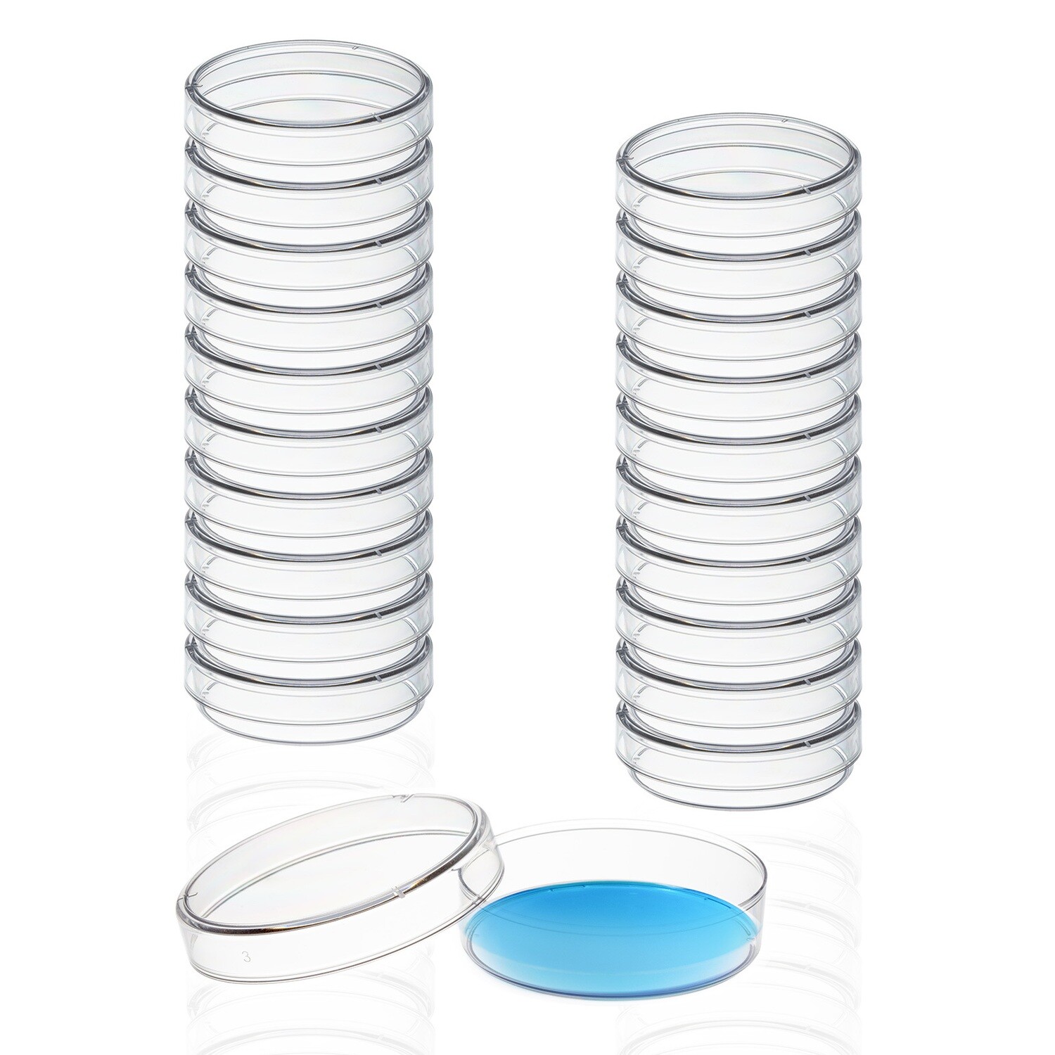 Biologix Petri Dishes with Lids, Deep Clean, Sterile, 10/Bag, 500/Case