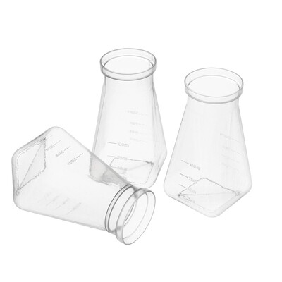 Drosophila Bottles, 6oz (177ml), Square Bottom, Bulk/Tray Package, 200 Pcs/Case