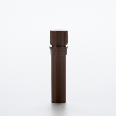 Biologix Cryovials with Caps, 0.5/2.0ML Cryogenic Vials, Sterile, External, Brown, 50/Bag, 500/Pack, 2000/Case