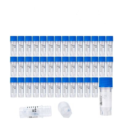 Cryogenic Vials with Side Bardcode-0.5 ml, External Thread, 25/Bag, 500/Pack, 1000/Case