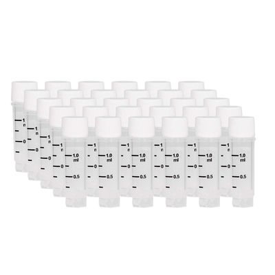 CryoKING Cyogenic Vials-1.0ml Clear Tube Self-Standing 25/Bag, 500/Pack, 1000/Case