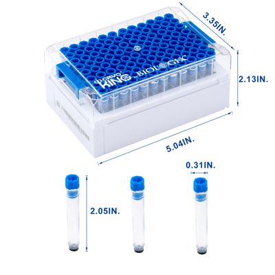 CryoKING® SBS Combo1000ul Vials With A Rack, 10/Pack, 20/Case