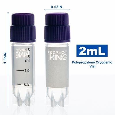 Cryogenic Vials-2.0ml tubes (External Thread, Non-Barcoded) 25/Bag, 500/Pack, 1000/Case