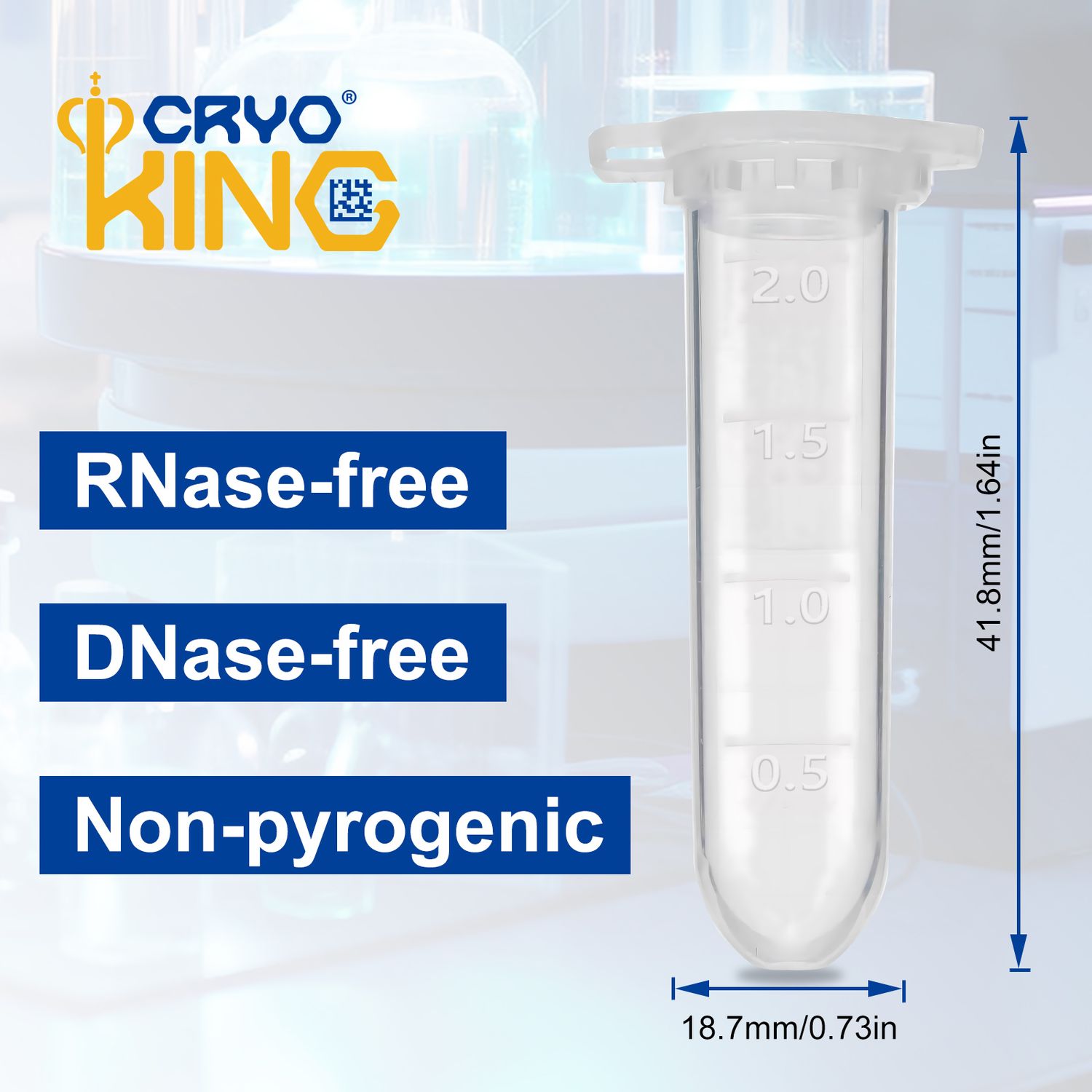 2.0ml Microcentrifuge Tubes | Safe Lock | RNase & DNase free