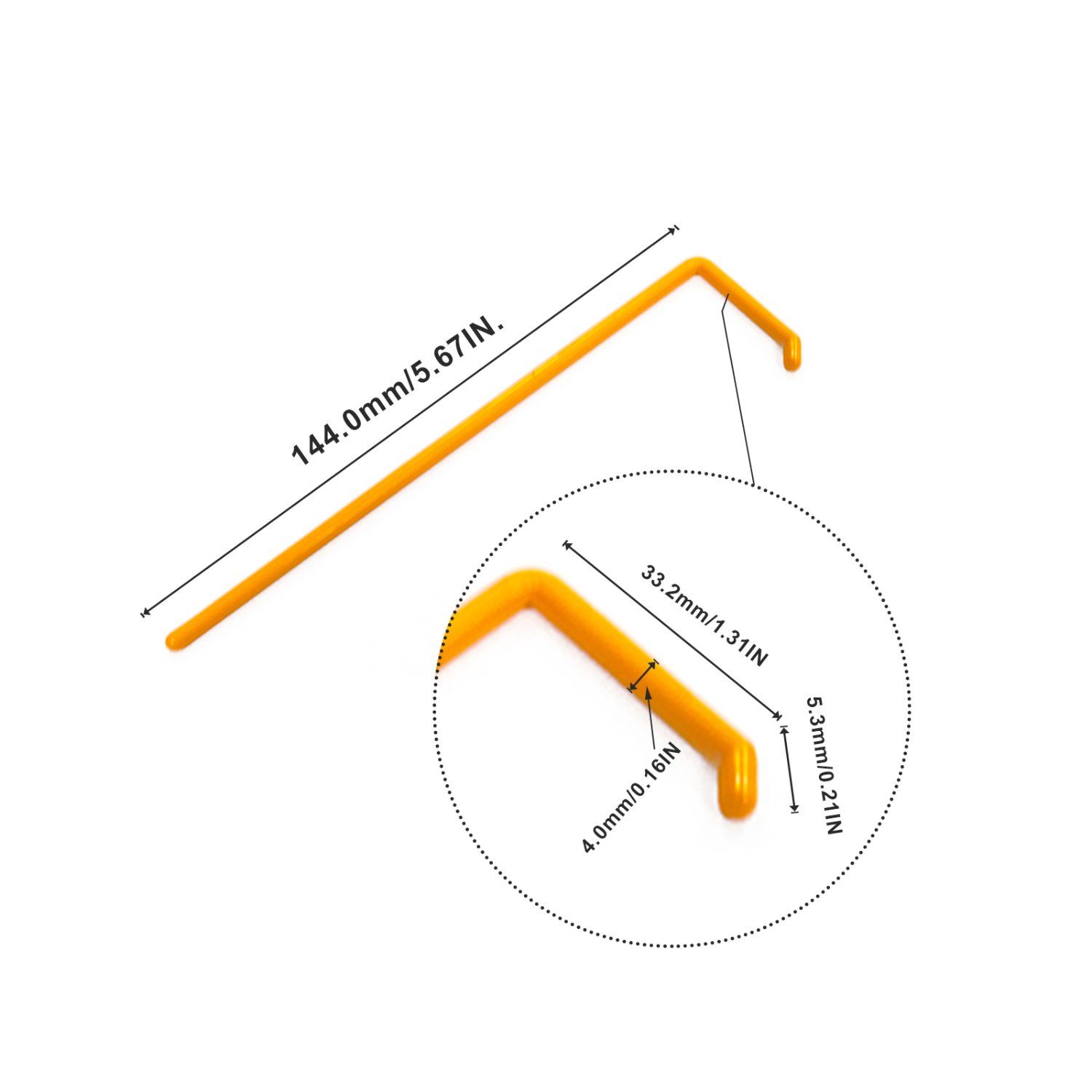 Biologix Model 65-1010 Polystyene Oange Steile L-Shaped