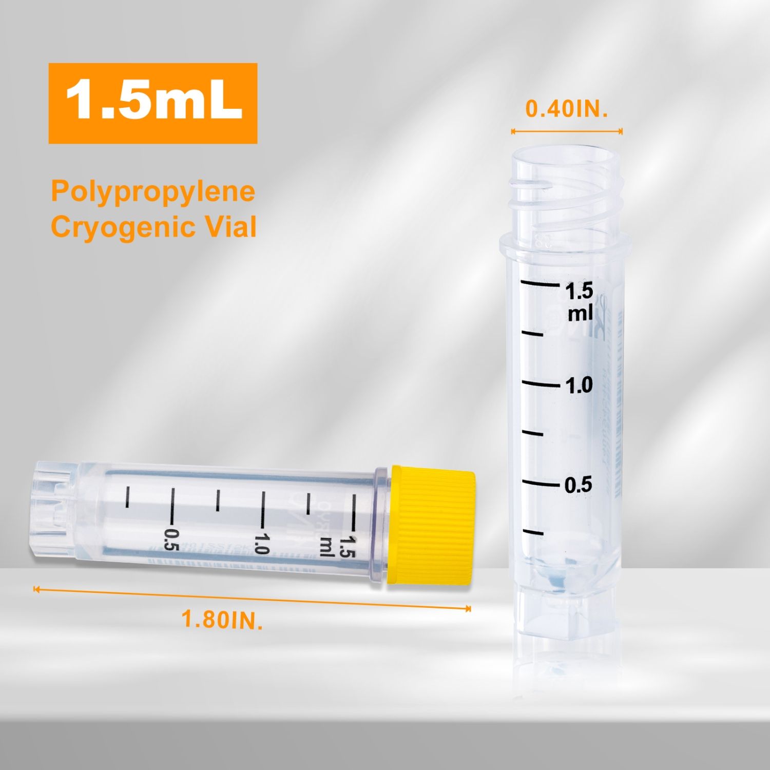 1.5ml Cryogenic Vials | External Thread | Side-Code | CryoKING®