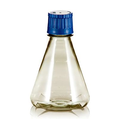 1000ml Autoclavable PC Erlenmeyer Culture Flask,  Baffled / Flat Base, 6/Tray, 24/Case
