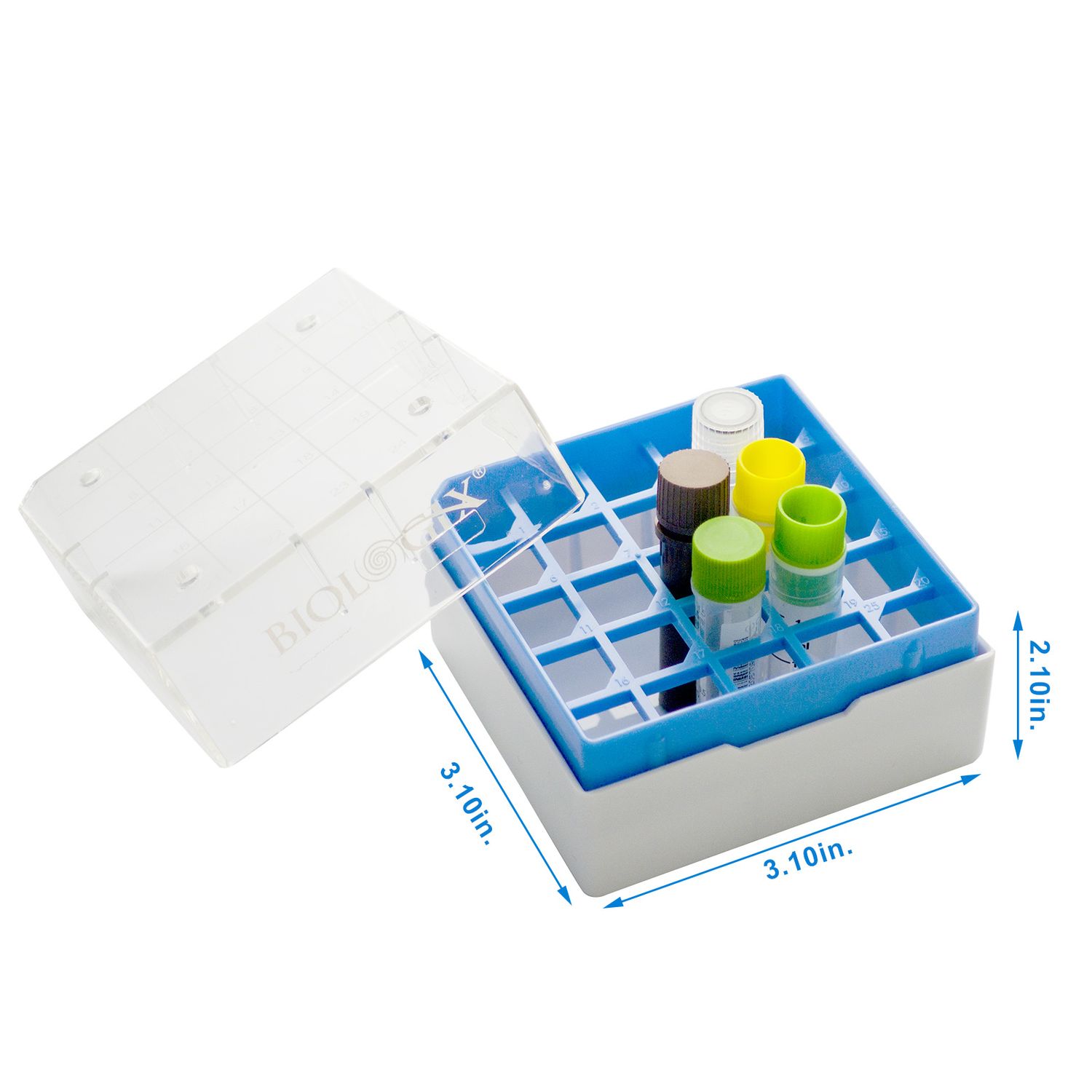 CryoKING® PC Cryogenic Boxes-2in. 25-Well, 5/Pack, 30/Case, Package: Pack ( 5 Pcs )