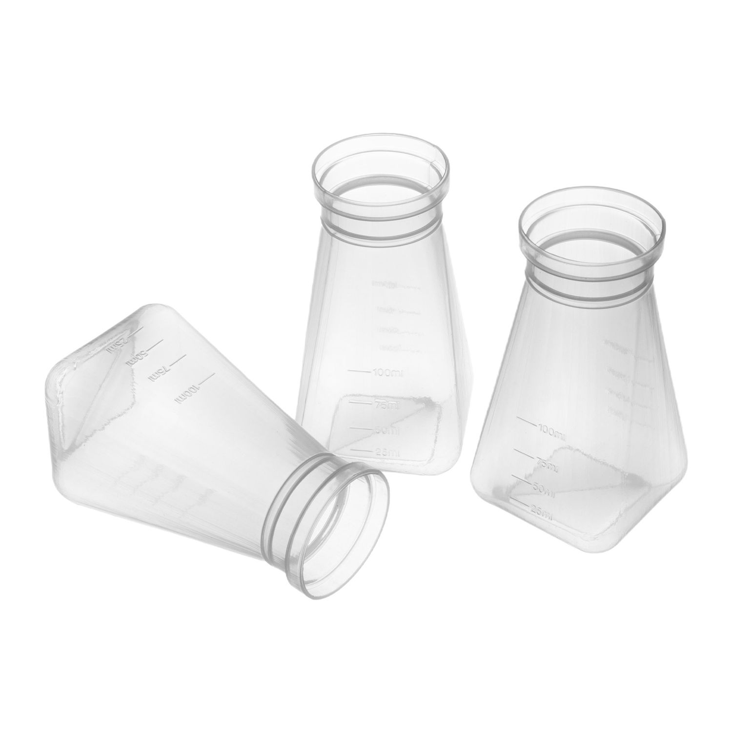 Drosophila Bottles, 6oz (177ml), Square Bottom, Bulk/Tray Package, 200 Pcs/Case, Material: PP