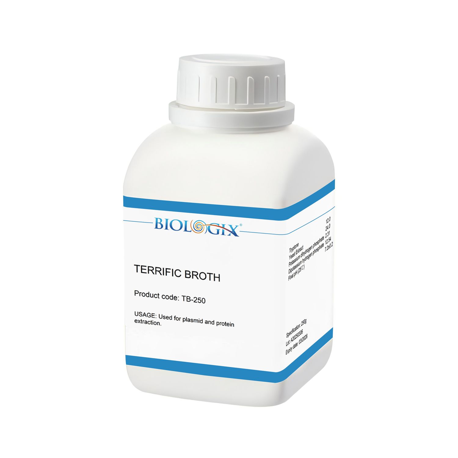 Biologix® TB Medium, 250g/Bottle, 10 Bottles/Case