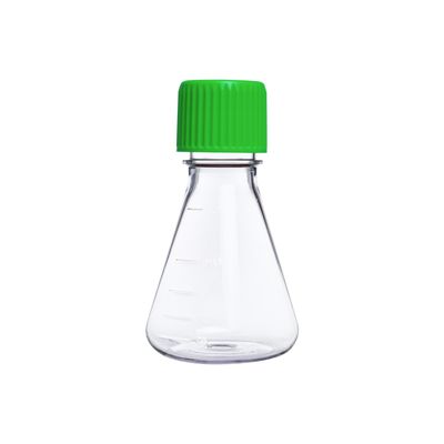 125 mL Erlenmeyer Shake Flask, Vent Cap, 0.22 μm PTFE Membrane Filter,  Flat Bottom, 1Pc/Bag, 24 Bags/Case