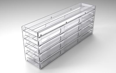 ChillView® 5x5 Clear Polymer Freezer Rack