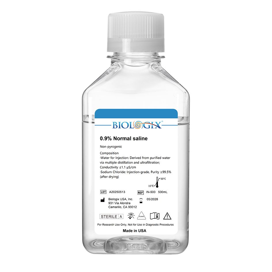 Biologix® 0.9% Nomal Saline Solution, 500mL/Bottle, 10 Bottles/Case
