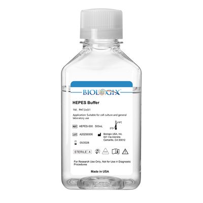 Biologix® HEPES Buffer, pH7.3, Sterile, 500mL/ Bottle, 10 Bottles/Case